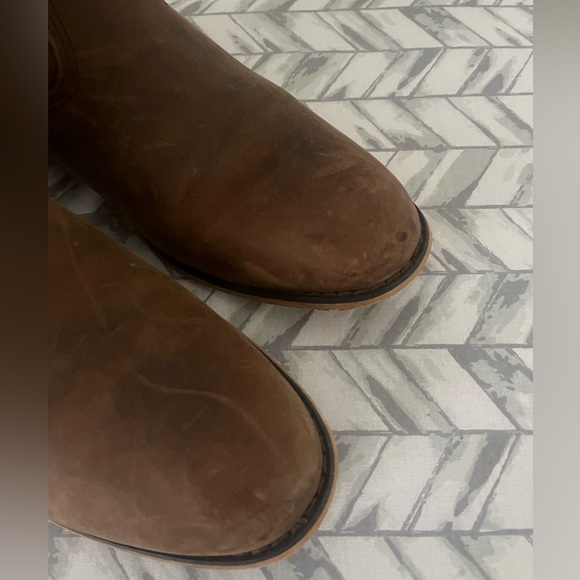 Ankle Brown Leather & Suede Cowgirl Boots// Size 10.5//11 - Picture 5 of 6